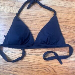 LOFT Black Bikini Top Minimalist Swimwear